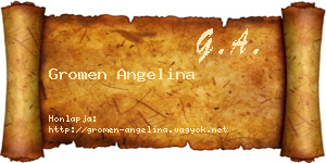 Gromen Angelina névjegykártya